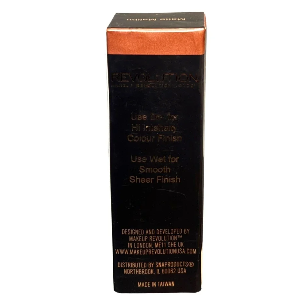 Revolution Makeup London The One Blush Stick Matte Malibu Orange 0.42oz 12g NIB